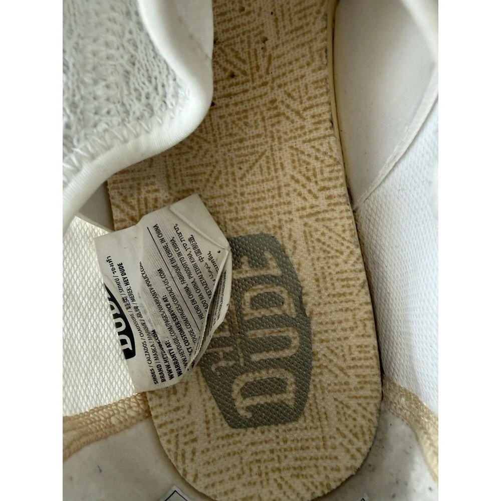 Hey Dude Women's Sirocco Crochet Mesh Loafers White Gold Women 8